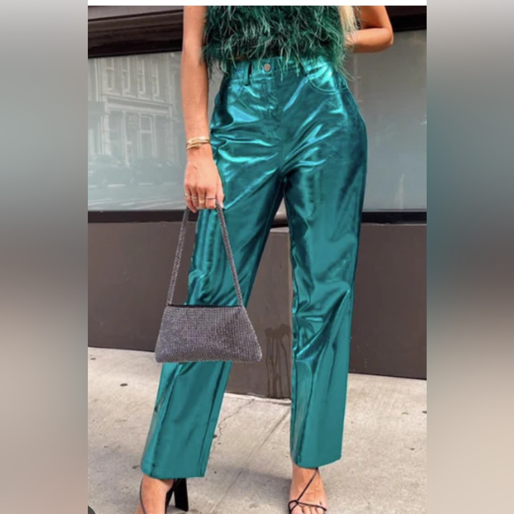 12th Tribe Shimmering Emerald Pants